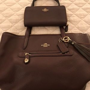 Coach Zip-top Leather Tote